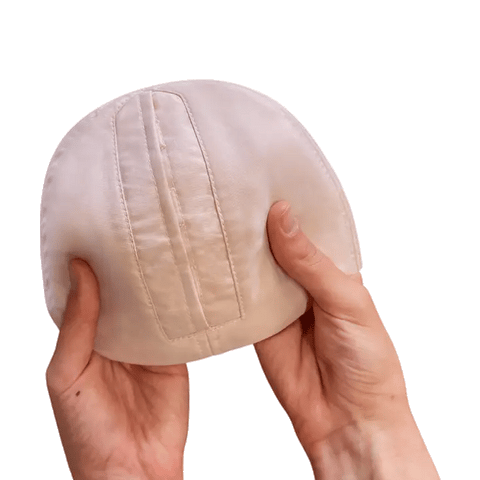 Performance 2.0 Ponytail Cap by Top Knot in light beige, designed for comfort and hair-friendly fit for active women in Canada