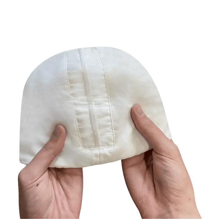 Performance 2.0 Ponytail Cap by Top Knot in white, designed for comfort and hair-friendly fit for active women in Canada