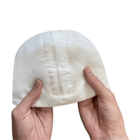 Performance 2.0 Ponytail Cap by Top Knot in white, designed for comfort and hair-friendly fit for active women in Canada