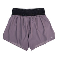 Trail Tech Short - Men by Raide Research in purple with black waistband, lightweight shorts designed for hydration and nutrition carrying in running.
