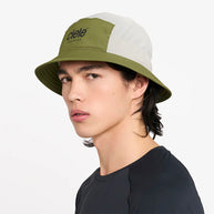 GOBucket-Comp-Athletics by Ciele in olive and white, lightweight bucket hat reworked fabric for casual and athletic wear in Canada