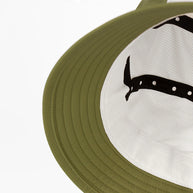 GOBucket-Comp-Athletics by Ciele in olive green with reworked breathable fabrics, lightweight bucket hat ideal for running and outdoor use in Canada
