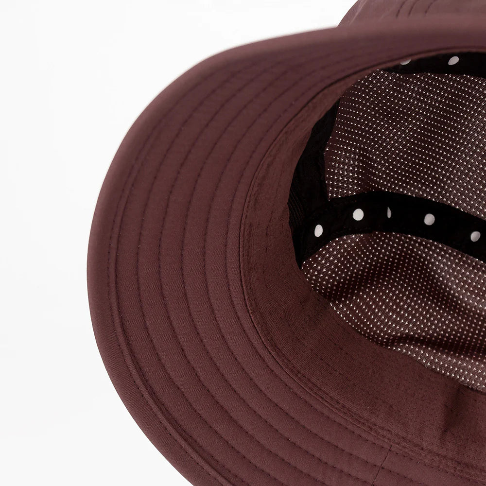 GOBucket-Comp-Athletics by Ciele in dark brown with reworked fabrics designed for athletic use and performance running in Canada