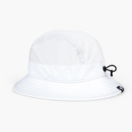 GOBucket-Comp-Athletics by Ciele in white with mesh fabric, adjustable fit, lightweight bucket hat for running and outdoor use in Canada