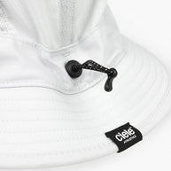 GOBucket-Comp-Athletics by Ciele in white with adjustable drawcord, lightweight breathable fabric, ideal for running and outdoor use in Canada