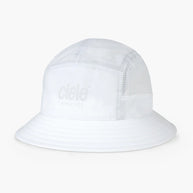 GOBucket-Comp-Athletics by Ciele in white with breathable mesh panels, lightweight bucket hat for running and outdoor use in Canada