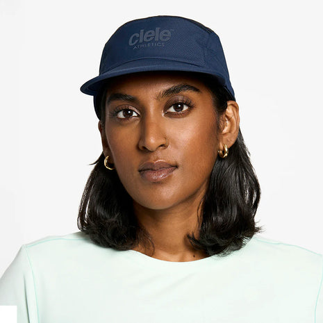 GOCap - Classic - Athletics by Ciele in navy blue with reflective logo, classic running cap with upgraded fabric for athletic use in Canada