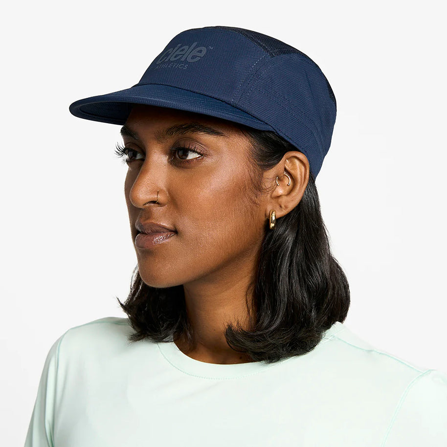 GOCap - Classic - Athletics by Ciele in navy blue with reflective logo, lightweight classic running cap ideal for athletics and outdoor use