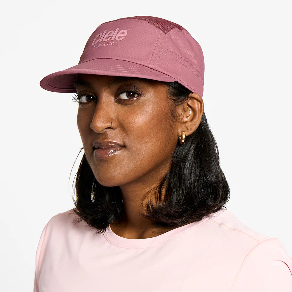 GOCap - Classic - Athletics by Ciele in dusty rose with reflective logo, lightweight breathable running cap ideal for outdoor athletics and running