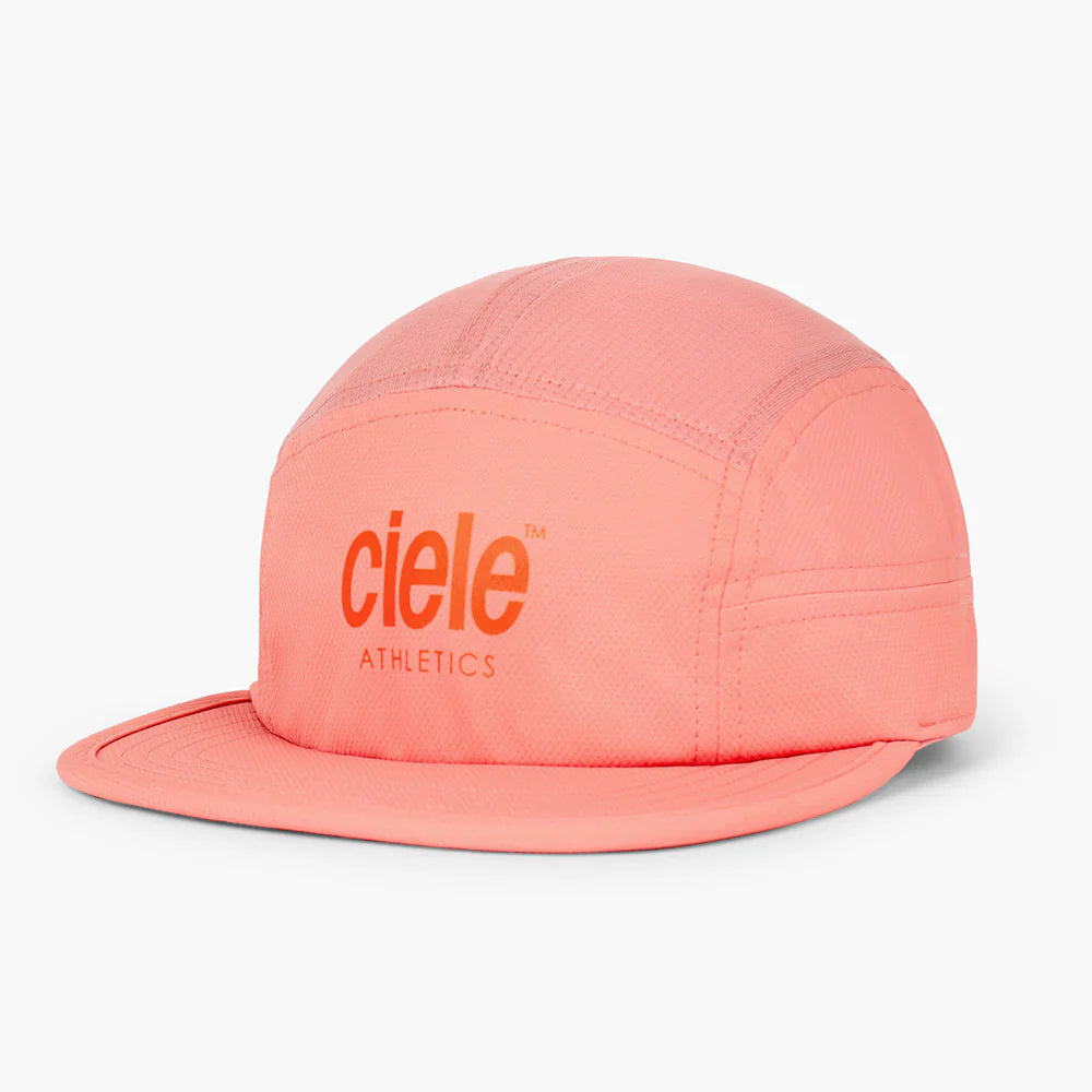 GOCap - Classic - Athletics by Ciele in coral with reflective logo, lightweight running cap with upgraded fabric, ideal for outdoor athletics