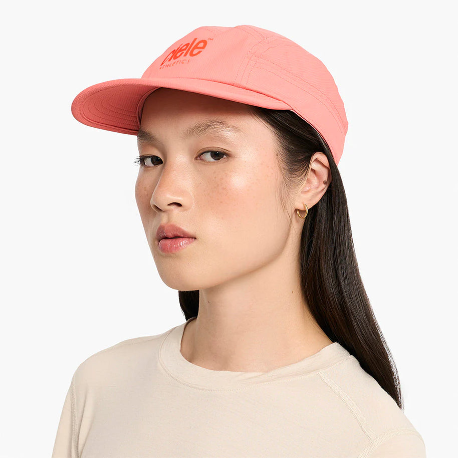 GOCap - Classic - Athletics by Ciele in coral pink with reflective logo, breathable running cap designed for outdoor athletics and daily wear
