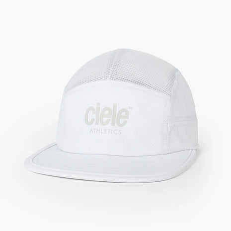 GOCap - Classic - Athletics by Ciele in white with reflective logo, breathable lightweight running cap ideal for outdoor athletics and casual wear
