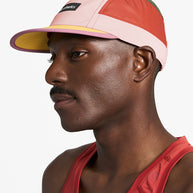 GOCap - Field - IconicBar by Ciele in pink, orange, and green with coolmatic plus flowmesh for ventilation, ideal for running in Canada