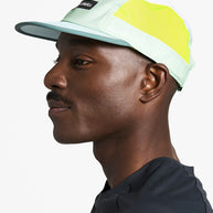 GOCap - Field - IconicBar by Ciele in mint green and neon yellow with coolmatic plus flowmesh ventilation, lightweight running cap for outdoor use