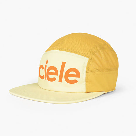 GOCap - Comp - Century by Ciele in yellow and beige with stretch flexweave fabric and UPF 50+ protection, ideal for running