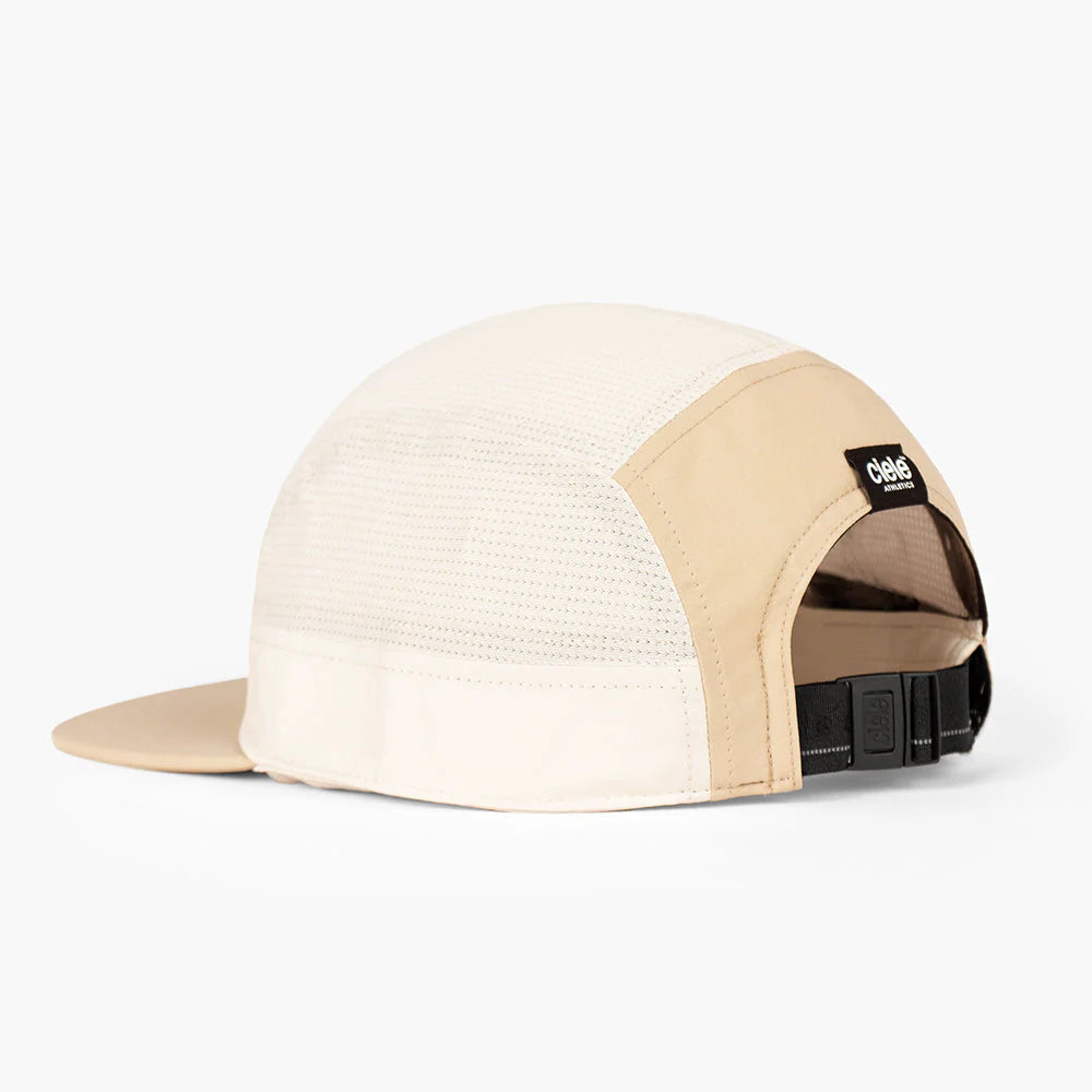 GOCap - Comp - Century by Ciele in beige and cream with stretch flexweave fabric and UPF 50+ for running and outdoor use in Canada