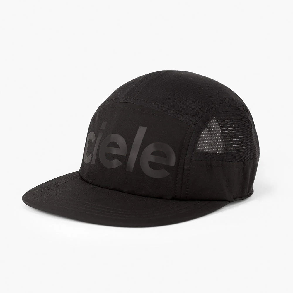 GOCap - Comp - Century by Ciele in black with stretch flexweave fabric and UPF 50+ protection, ideal for running and outdoor use in Canada