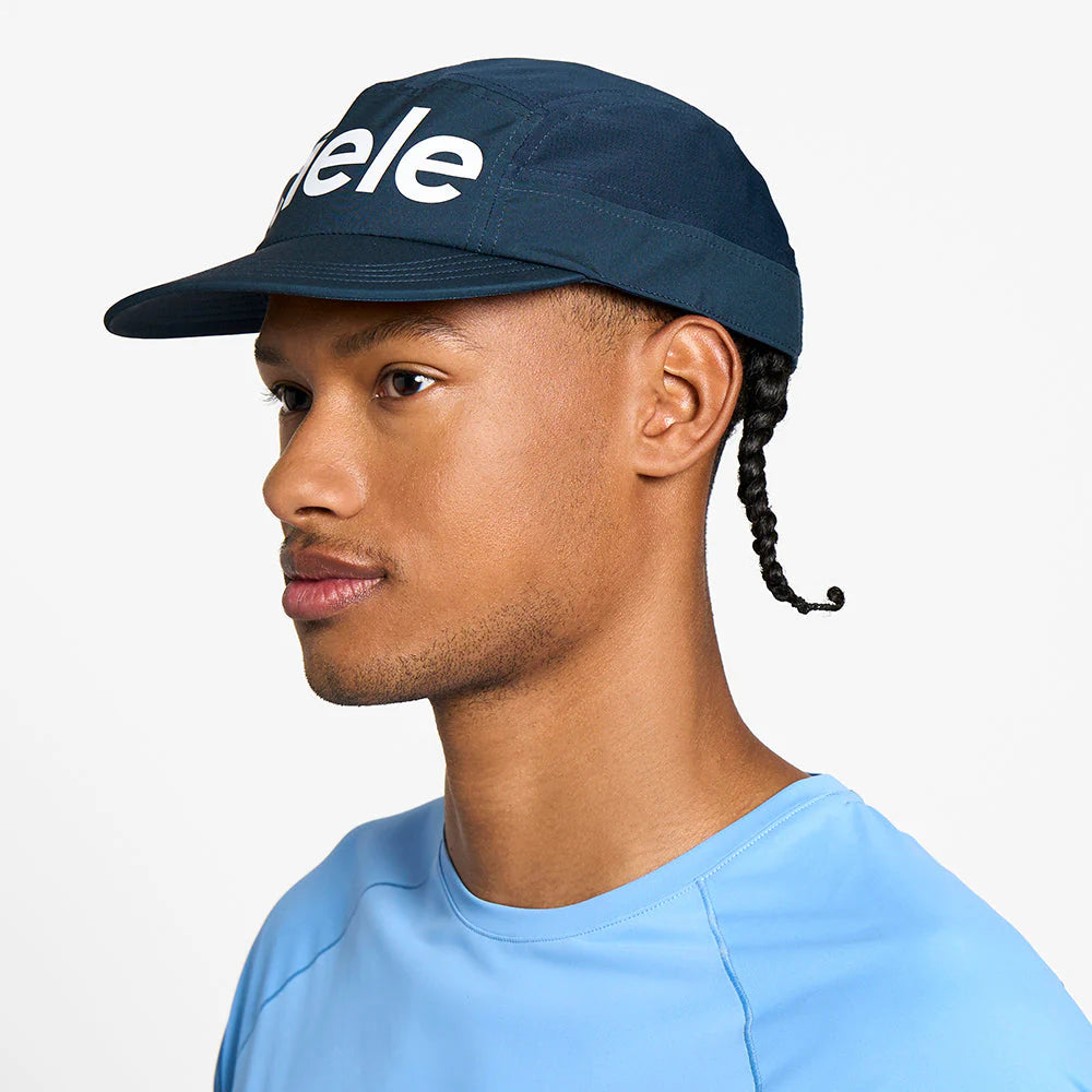 GOCap - Comp - Century by Ciele in navy blue with stretch flexweave fabric and UPF 50+ protection for running and outdoor use