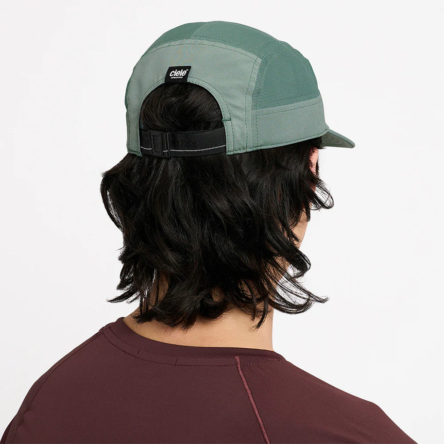 GOCap - Comp - Century by Ciele in green with stretch flexweave fabric, fitted comfort, and UPF 50+ protection for running and outdoor use