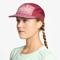 GOCap - Comp - Century by Ciele in burgundy and pink with stretch flexweave fabric, fitted comfort, and UPF 50+ for running and outdoor use
