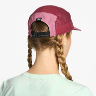 GOCap - Comp - Century by Ciele in red and pink with stretch flexweave fabric and UPF 50+ for running and outdoor use