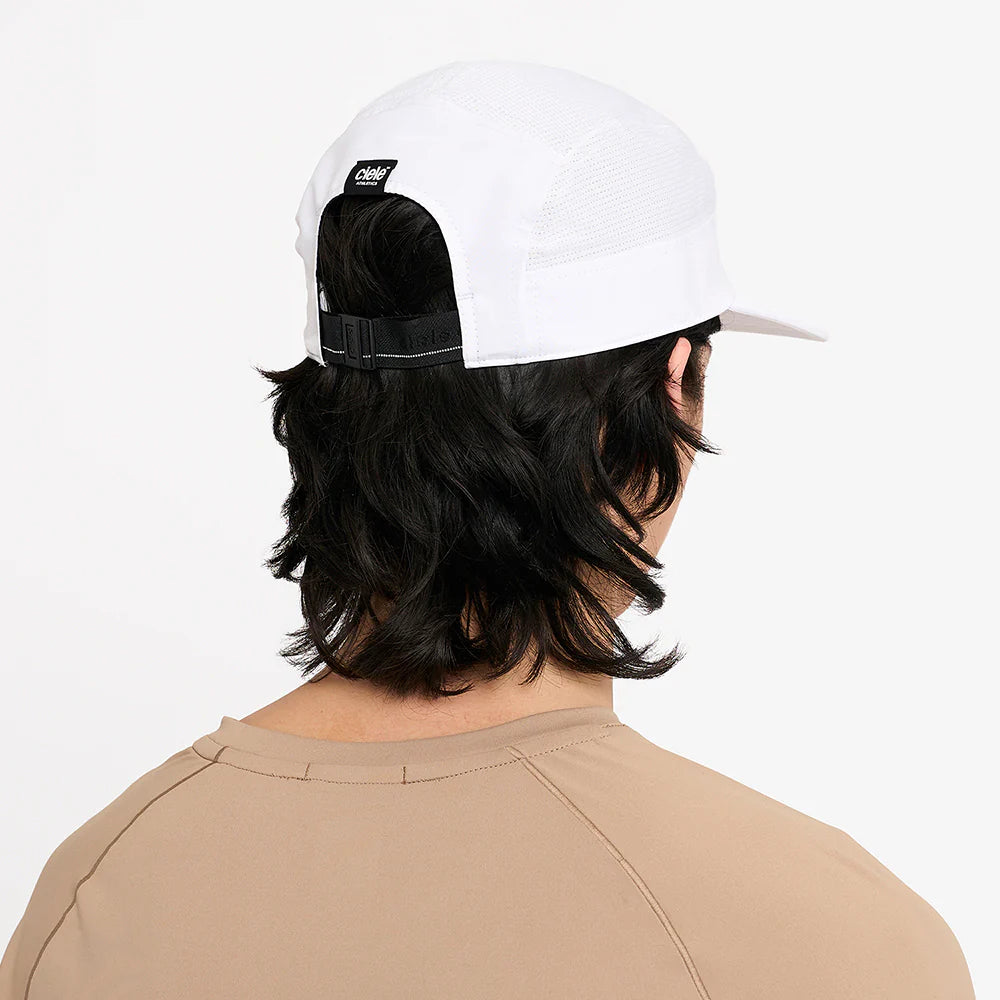 GOCap - Comp - Century by Ciele in white with stretch flexweave fabric, fitted comfort and UPF 50+ protection ideal for running and outdoor use