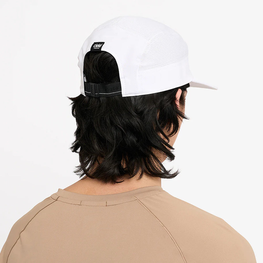 GOCap - Comp - Century by Ciele in white with stretch flexweave fabric, fitted comfort and UPF 50+ protection ideal for running and outdoor use