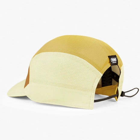 FSTCapSC - Comp - IconicVC by Ciele in yellow and beige low profile cap with flexweave fabric and UPF protection for running and competition