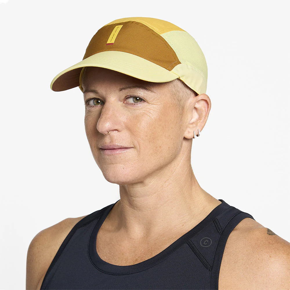 FSTCapSC - Comp - IconicVC by Ciele in brown and beige low profile cap with flexweave fabric and UPF protection for running and outdoor use