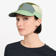 FSTCapSC - Comp - IconicVC by Ciele in green and cream, low profile running cap with Flexwoven fabric and UPF protection for outdoor use