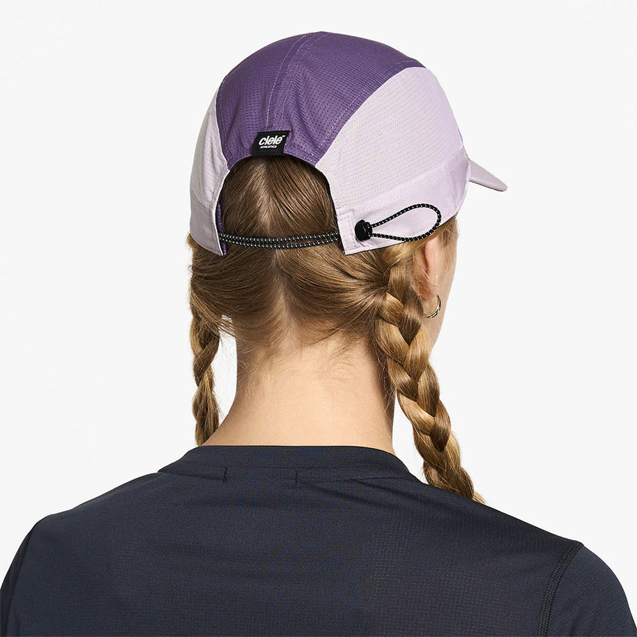 FSTCapSC - Comp - IconicVC by Ciele in purple and light pink with fit focused flexweave fabric and UPF protection, ideal for running in Canada