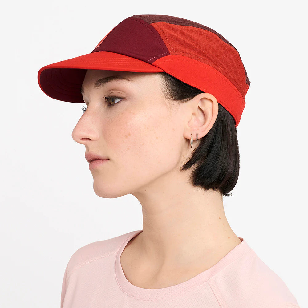 FSTCapSC - Comp - IconicVC by Ciele in red and burgundy low profile cap with flexweave fabric and UPF protection for running and outdoor use