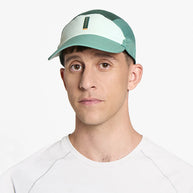 FSTCapSC - Comp - IconicVC by Ciele in white and green low profile running cap with flexweave fabric and UPF protection ideal for competition