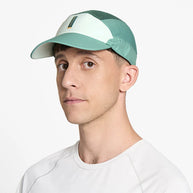 FSTCapSC - Comp - IconicVC by Ciele in green and white, low profile running cap with flexweave fabric and UPF protection for competition use