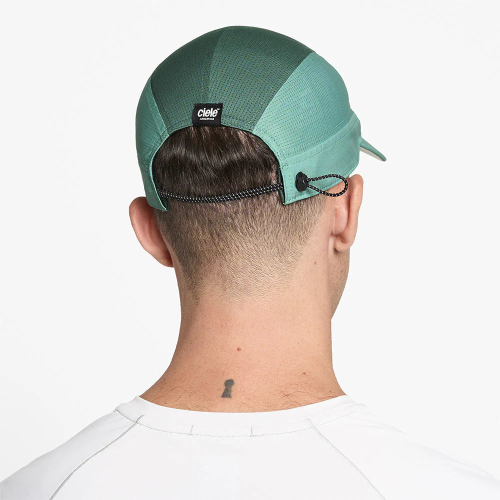 FSTCapSC - Comp - IconicVC by Ciele in green low profile running cap with flexweave fabric, mikramesh™, UPF protection, ideal for competition and outdoor use