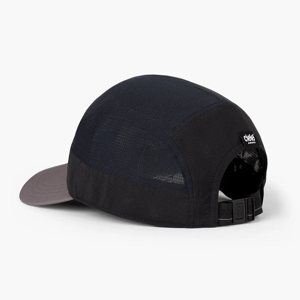 GOCapSC - Comp - Ccube by Ciele in black and grey with reflective label, stretch flexweave fabric for fitted comfort ideal for running and outdoor use