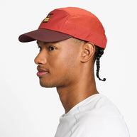 GOCapSC - Comp - Ccube by Ciele in red and maroon with reflective label and stretch flexweave fabric for running and outdoor comfort