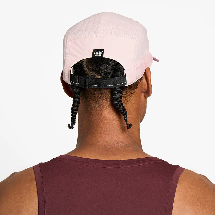 GOCapSC - Comp - Ccube by Ciele in light pink with reflective label, stretch flexweave fabric for fitted comfort, ideal for running and outdoor use