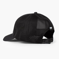 TRLCapSC - Comp - Onehundred by Ciele in black with higher crown for air circulation, lightweight running cap ideal for cooling and outdoor use