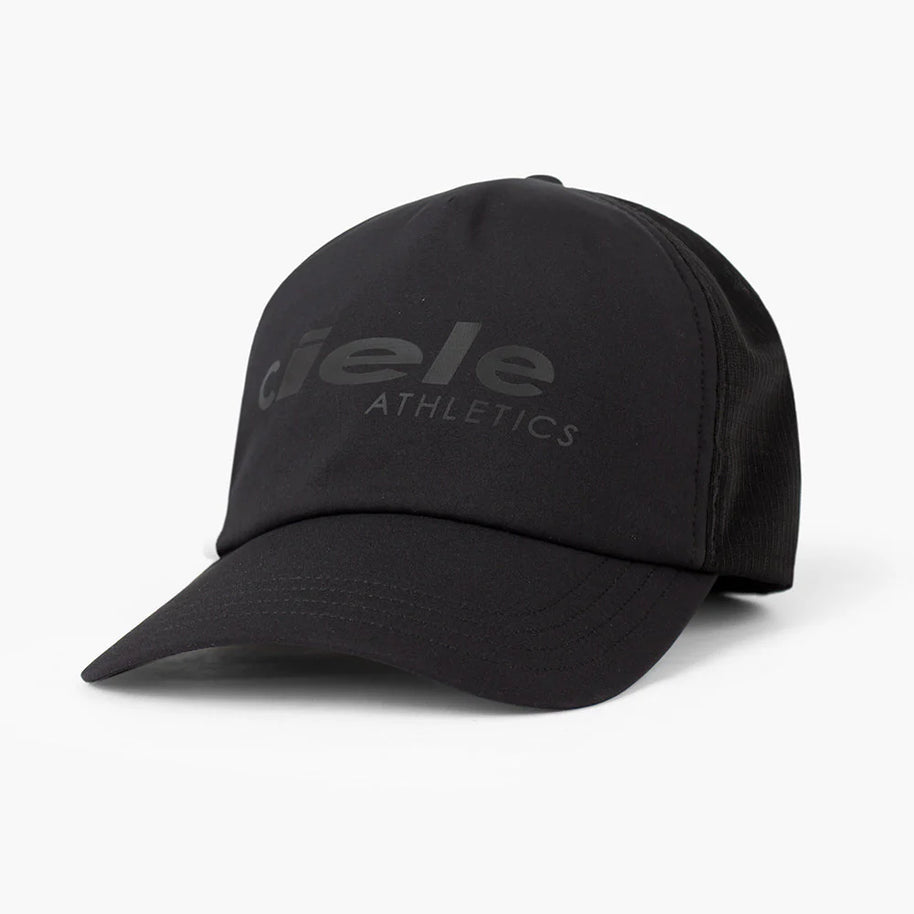 TRLCapSC - Comp - Onehundred by Ciele in black with higher crown for increased air circulation ideal for running and outdoor use