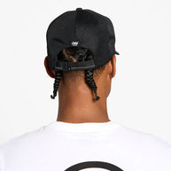 TRLCapSC - Comp - Onehundred by Ciele in black with higher crown for ventilation, breathable running cap designed for faster cooling and outdoor use