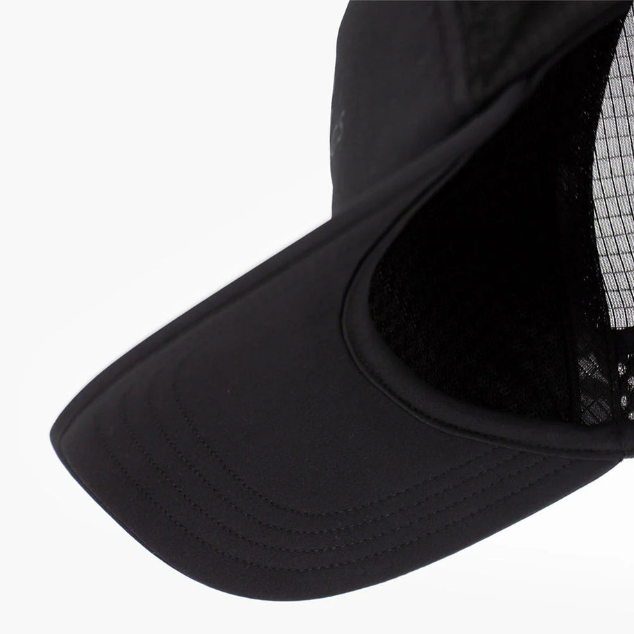 TRLCapSC - Comp - Onehundred by Ciele in black, lightweight running cap with high crown for enhanced air circulation and cooling