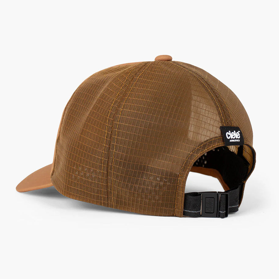 TRLCapSC - Comp - Onehundred by Ciele in brown with high crown design for enhanced air circulation and faster cooling, ideal for running