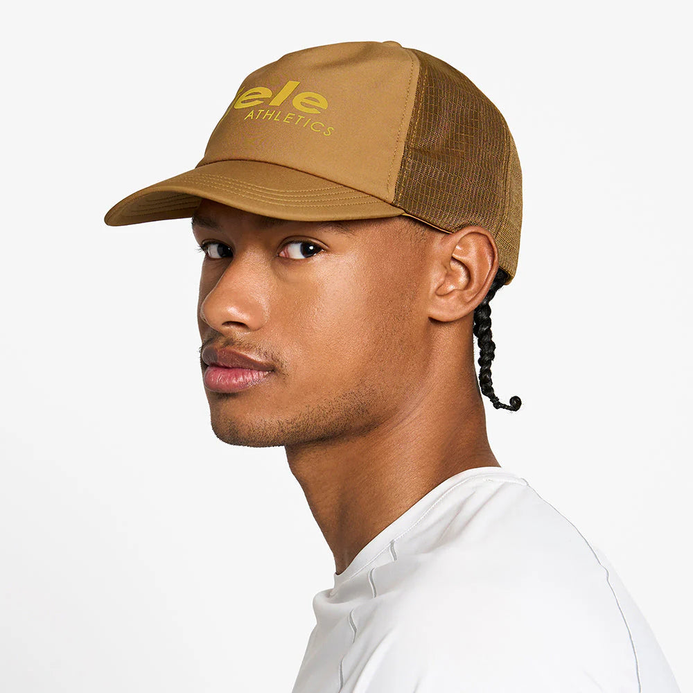 TRLCapSC - Comp - Onehundred by Ciele in brown with mesh back, higher crown design for faster cooling ideal for running and outdoor use