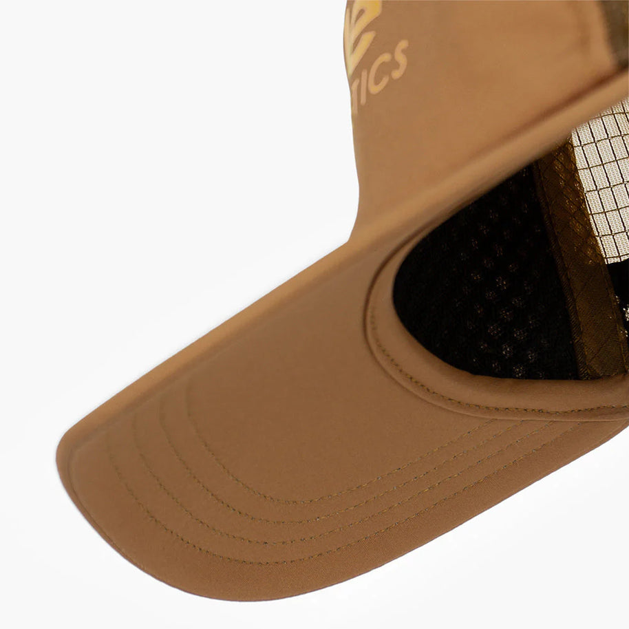 TRLCapSC - Comp - Onehundred by Ciele in brown with higher crown and enhanced air circulation for faster cooling, ideal for running in Canada