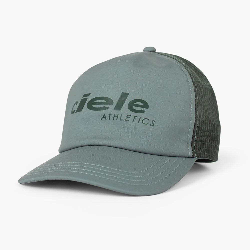 TRLCapSC - Comp - Onehundred by Ciele in muted green with higher crown for faster cooling, lightweight running cap from Canada-based brand