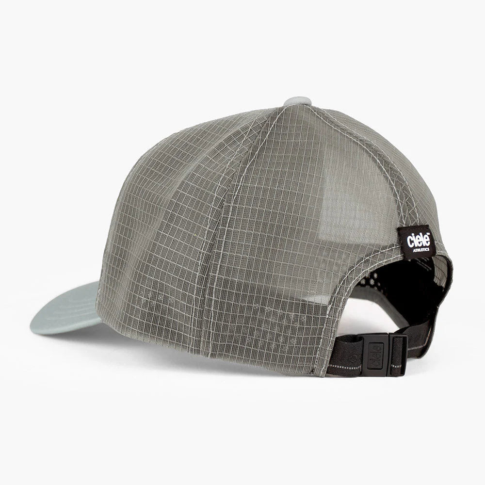 TRLCapSC - Comp - Onehundred by Ciele in grey with higher crown for air circulation, lightweight running cap designed for faster cooling and comfort