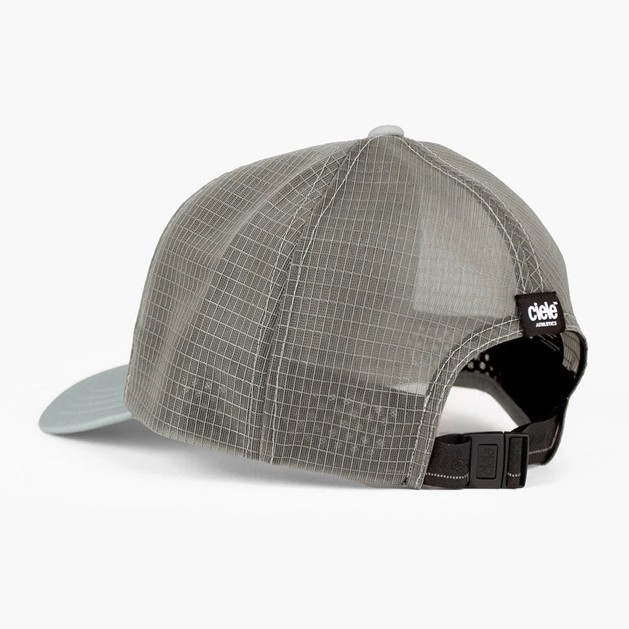 TRLCapSC - Comp - Onehundred by Ciele in grey with higher crown for air circulation, lightweight running cap designed for faster cooling and comfort