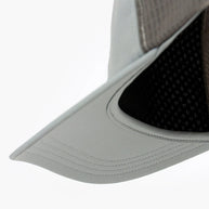 TRLCapSC - Comp - Onehundred by Ciele in light grey and black with high crown for air circulation, lightweight running cap ideal for cooling