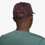 TRLCapSC - Comp - Onehundred by Ciele in dark burgundy with higher crown for air circulation, lightweight running cap ideal for outdoor use in Canada
